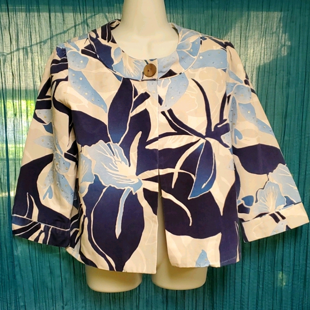Chicos Tropical/ floral jacket
